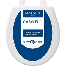 Mayfair Mayfaır 880SLOW 000 Caswell Klozet Kapağı Yavaş Yavaş Kapanır ve Asla Gevşetmez, Yuvarlak, Uzun Ömür