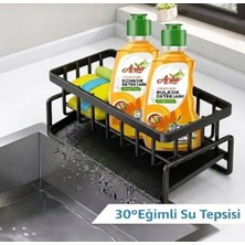 Statika Home Mutfak Düzenleyici Sıvı Sabunluk Standı Siyah , Bulaşık Deterjanlık Organizer, Tezgah Üstü