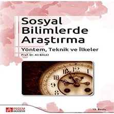 Pegem Akademi̇ Sosyal Bilimlerde Araştırma: Yöntem, Teknik ve Ilkeler