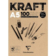 Clairefontaine Kraft Yapışkan Kenarlı A4 Defter
