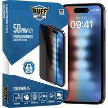 Buff Labs iPhone 15 ile Uyumlu 5d Hayalet Ekran Koruyucu