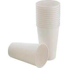 Cuptoyou 50 Adet Parti Bardağı, Beyaz Tek Kullanımlık Karton Bardak 16 Oz, Büyük Kağıt Bardak 400 ml