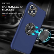 Eco Port Apple Iphone 11 Pro Max Kılıf Elit Yüzüklü Kapak - Lacivert