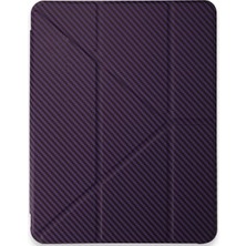 Aletools   iPad Pro 13 (2024) Kılıf Color Karbon Tablet Kılıfı - Derin Mor