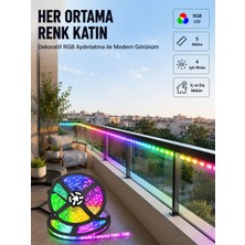 Shopwave 5 Metre Kumandalı Rgb Şerit LED Aydınlatma