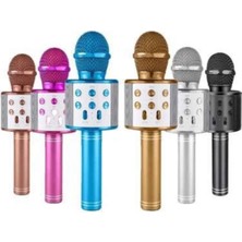 Bluetooth Hoparlör USB Aux Sd Kart Kaoroke Mikrofon Uzun Pil Ömrü