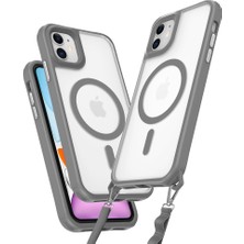 Eco Port Apple Iphone 12 Kılıf Enka Magsafe Silikon Kılıf - Titan Gri