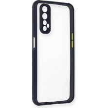 Eco Port Realme 7 Kılıf Miami Şeffaf Silikon - Lacivert - Lacivert