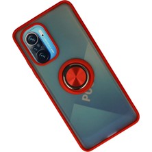 Eco Port Xiaomi Redmi K40 Kılıf Montreal Yüzüklü Silikon Kapak - Kırmızı