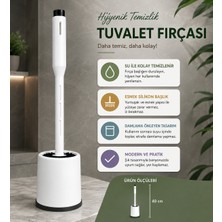 Cocovia Deterjan Hazneli Wc Fırçası Pratik Kullanım Silikon Uçlu Tuvalet Fırçası Klozet Temizleme Fırçası