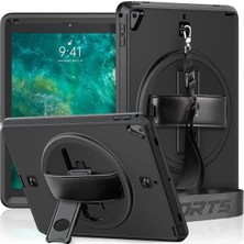 Aletools   iPad 5 Air 9.7 Kılıf Strap-C Otterbox Tablet Kapak - Siyah