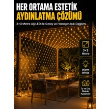 Shopwave 3x3 Metre Ağ LED ile Bahçenize Sıcak ve Şık Aydınlatma