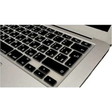 Genelec Rusça Klavye Koruyucu Silikon Apple Macbook Air 13 & Pro 13/15 Ile Uyumlu Uk Iso Ters L Enter A1278 A1502 A1425 A1369 A1466 A1286 A1398 Siyah