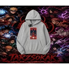 Tarzsokak Madara Uchiha Naruto Anime Karakteri Oversize Unisex Kapşonlu Sweatshirt Beyaz