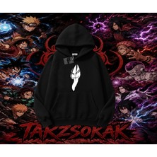 Tarzsokak Orochimaru Naruto Anime Karakter Oversize Unisex Kapşonlu Sweatshirt Beyaz