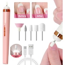 Empressco 5in1 LED Işıklı Tırnak Manikür Cihazı Şarjlı Tırnak Törpüsü Zımpara Parlatıcı Oje Çıkartıcı Pedikür