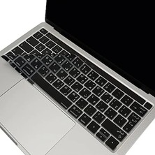 Genelec Arapça Klavye Koruyucu Macbook Pro 13 15 Touch Bar Uyumlu A1706 A1989 A2159 A1707 A1990 Uk Iso Ters L Enter Arapça Baskılı Silikon Keyboard Cover Siyah