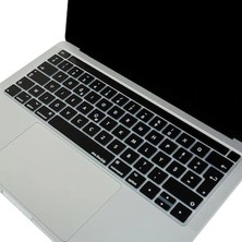 Genelec Macbook Pro Türkçe F Klavye Koruyucu A1706 A1989 A2159 A1707 A1990 A2251 A2289 A2338 A2141 Uyumlu Uk Iso Ters L Enter Silikon Keyboard Cover Siyah