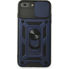 Eco Port Apple Iphone 7 Plus Kılıf Pars Lens Yüzüklü Silikon - Lacivert