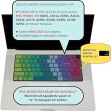 Genelec Macbook Us Ingilizce Klavye Koruyucu Amerikan Enter M1-M5 A2681 A3113 A3240 A3449 A2941 A3241 A2442 A2779 A2992 A2485 A2991 Keyboard Cover Touch Id Pembe Yeşil