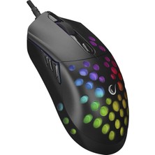 SMX-R66 Rocket Ultra Hafif Siyah Rgb Ledli 12000DPI Gaming Oyuncu Mouse