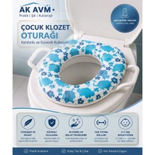 Ak Avm Çocuk Klozet Oturağı Yumuşak Minderli Kulplu Tuvalet Adaptörü Kaymaz Taşınabilir Figürlü