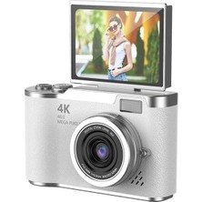 Epilons 4K Dijital Retro Video Kamera 48MP 18X Zoom Flaşlı (32GB) Kart Dijital Vlog Fotoğraf  Makinesi Türkçe