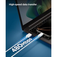 Usb-A To Usb-C 2 Metre Kablo 60W Güç/hızlı Şarj / 480 Mbps Data Aktarım Hızı Type-C Ekstra Dayanıklı - ACA08716