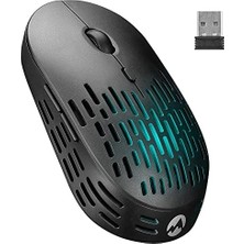 SM-W73 Dual Mode Ikisi Bir Arada Siyah Bluetooth&2.4ghz 6d Şarjlı Kablosuz Notebook Mouse