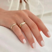 Pure Love Atelier Pırlantalı Gümüş Yüzük Seti, Klasik Form
