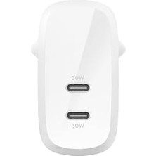 Boost Charge Çift Usb-C Fişi, Pps'li, 16 ve Diğerleri, Ipad, Galaxy,, MacBook Için 60W Şarj Cihazı, Usb-C'den Lightning Kablosu ve Usb-C Uyumlu, Beyaz
