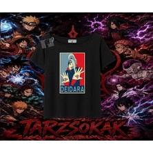 Tarzsokak Deidara Naruto Anime Karakteri Kadın Kayık Yaka Tişört Beyaz