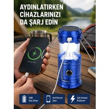 Shopwave Güneş Enerjili Katlanabilir Kamp Feneri – USB Şarjlı, Hafif ve Çok Fonksiyonlu