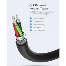 USB Uzatma Kablosu 50 Cm, Siyah