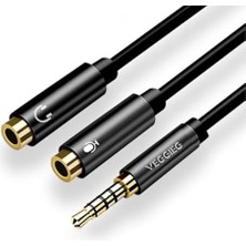 3.5mm Kulaklık ve Mikrofon Birleştirici Y Kablo