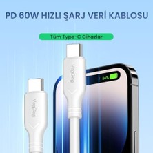 60W Type-C To Type-C Hızlı Şarj ve Data Kablosu 1.2 Metre