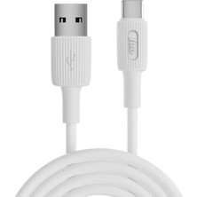 12W Usb-A To Type-C Silikon Hızlı Şarj ve Data Kablosu Beyaz 2 Metre