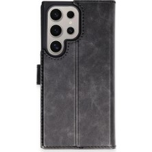 Magicool Samsung Galaxy S24 Ultra Kılıf Trend S Plus Kapaklı Kılıf - Siyah