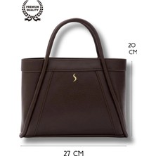 Santini Collection Çanta Kadın El Çantası Kol Çantası Omuz Çantası Deri Çanta Çapraz Askılı Çanta Kahverengi Tote – Mirae Large
