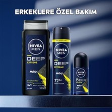 Men Erkek Roll-On Deodorant Deep Extreme 50ML, 72 Saat Anti-Perspirant Ter Koruma, Yeni Enerji