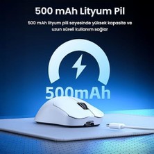 Aula SC380 Pro PAW3311 Sensör 12000 Dpı 1000Hz Kablolu ve Kablosuz Gaming Oyuncu Mouse Beyaz