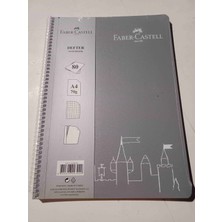 Faber Castell 80 Yaprak Karelı Notebook Defter A4 Spırallı