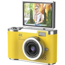 Epilons 4K Dijital Retro Video Kamera 48MP 18X Zoom Flaşlı (32GB) Kart Dijital Vlog Fotoğraf  Makinesi Türkçe