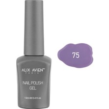 Lila Kalıcı Oje 75-Yoğun Renk Veren Jel Oje 12 Ml-Nail Uv Gel Polish 75