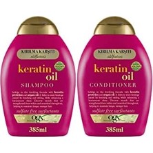 Keratin Oil Kırılma Karşıtı Sülfatsız 385 ml Şampuan + 385 ml Saç Kremi 2'li Set