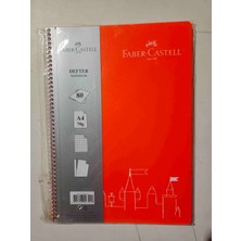 Faber Castell 80 Yaprak Karelı Notebook Defter A4 Spiralli