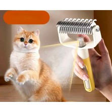 Hesperus Premium Su Spreyli Metal Kedi Köpek Tüy Tarağı | Fısfıs Özellikli Tüy Açıcı ve Düğüm Giderici Tarak | Metal Dişli Evcil Hayvan Tüy Bakım Fırçası | Kedi ve Köpekler Için