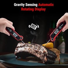 Thermopro TP620 Su Geçirmez Dijital Gıda Termometresi, 2 Saniyede Anında Okuyan Hareket Sensörlü Dönen Ekran (Barbekü, Mutfak ve Sıvı)