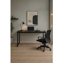 Wadlex Siyah Çalışma Masası Minimal Bilgisayar Masası Ofis ve Ev Için Modern Masa