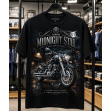 Carismatisort Yamaha Midnight Star Siyah Motor Motorsiklet Tişört Bay Bayan Unisex Erkek Kadın